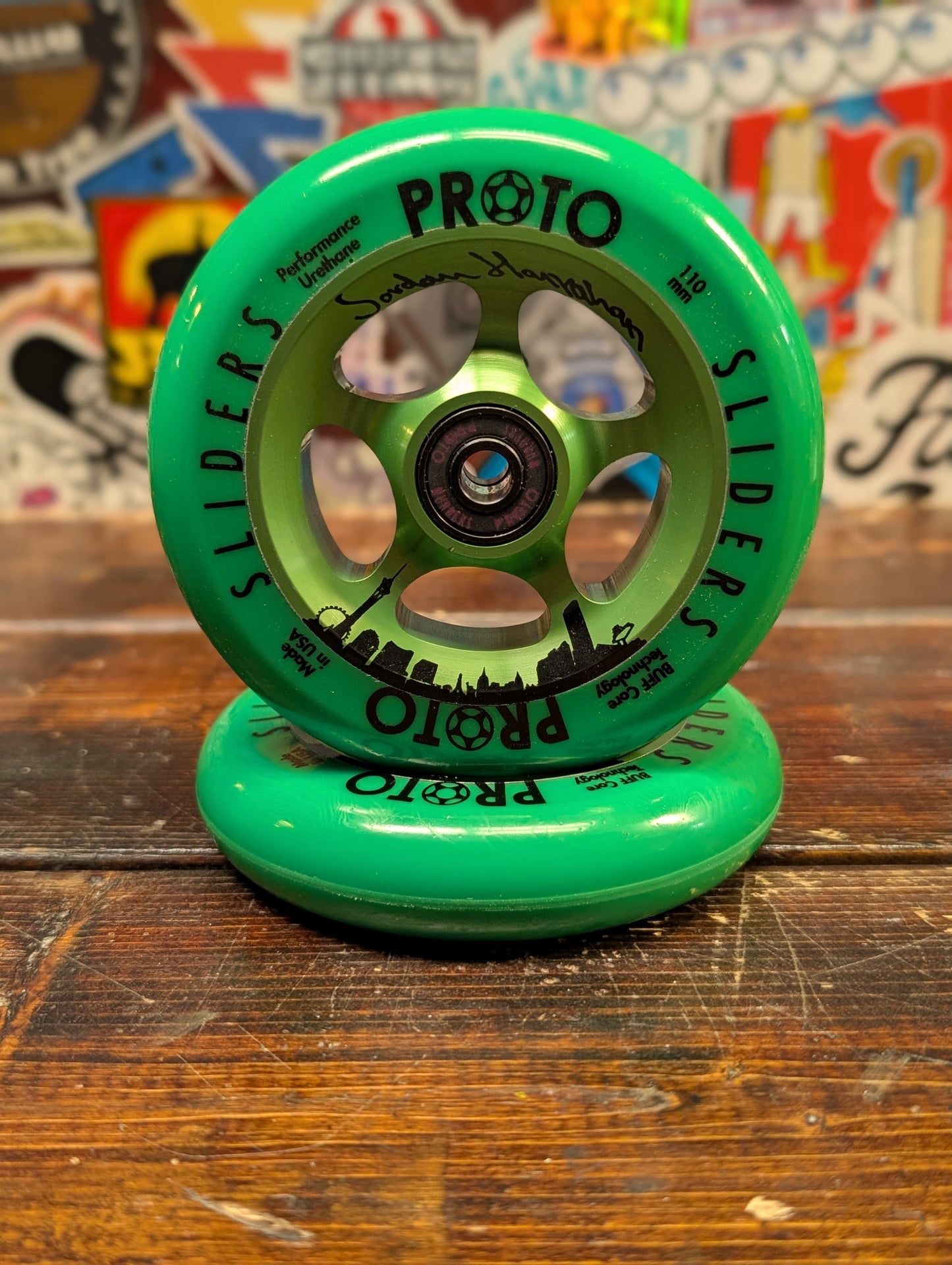 Proto - "Sin City" slider wheels (green)