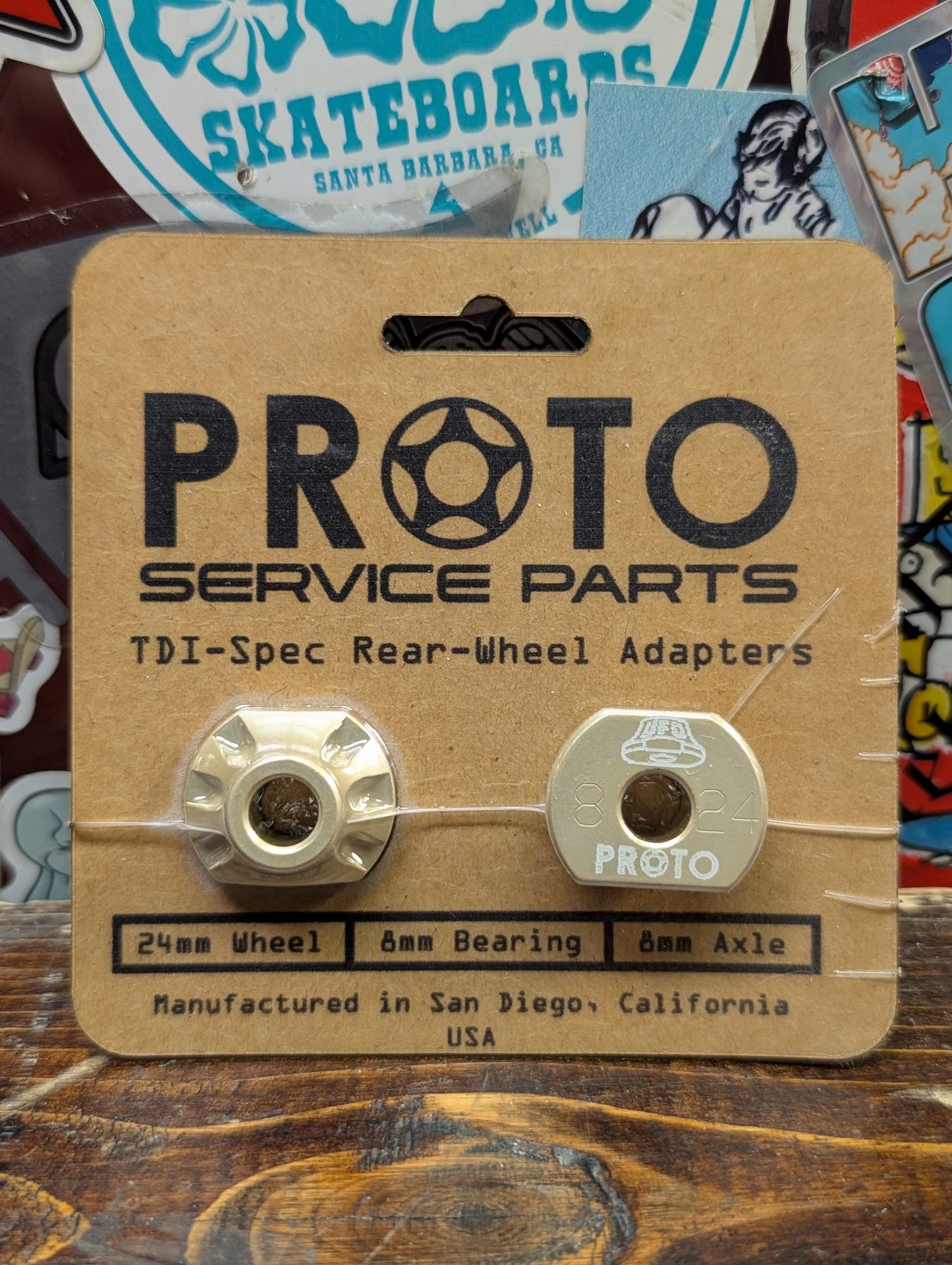 Proto - UFO rear adapter 8std/24mm (gold)