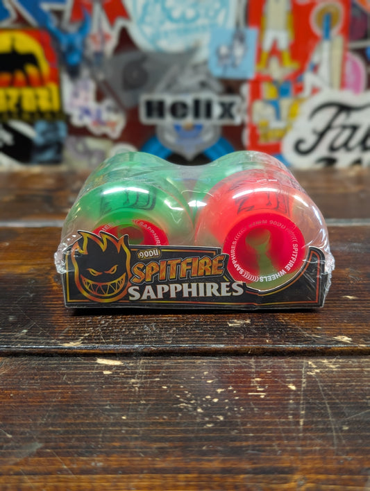 Spitfire - Sapphires 90a 56mm wheels (clear/pink/green)