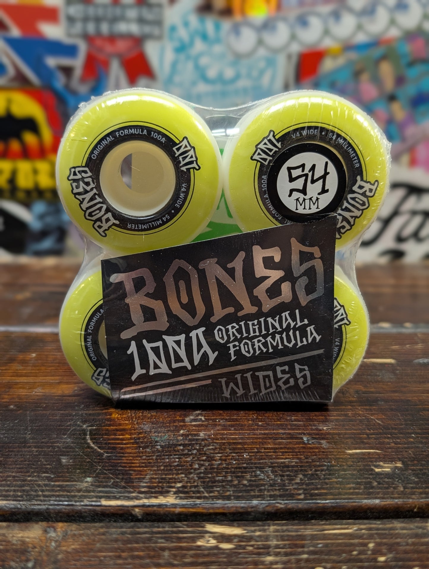 Bones - Wides wheels 100a 54mm (yellow/natural)