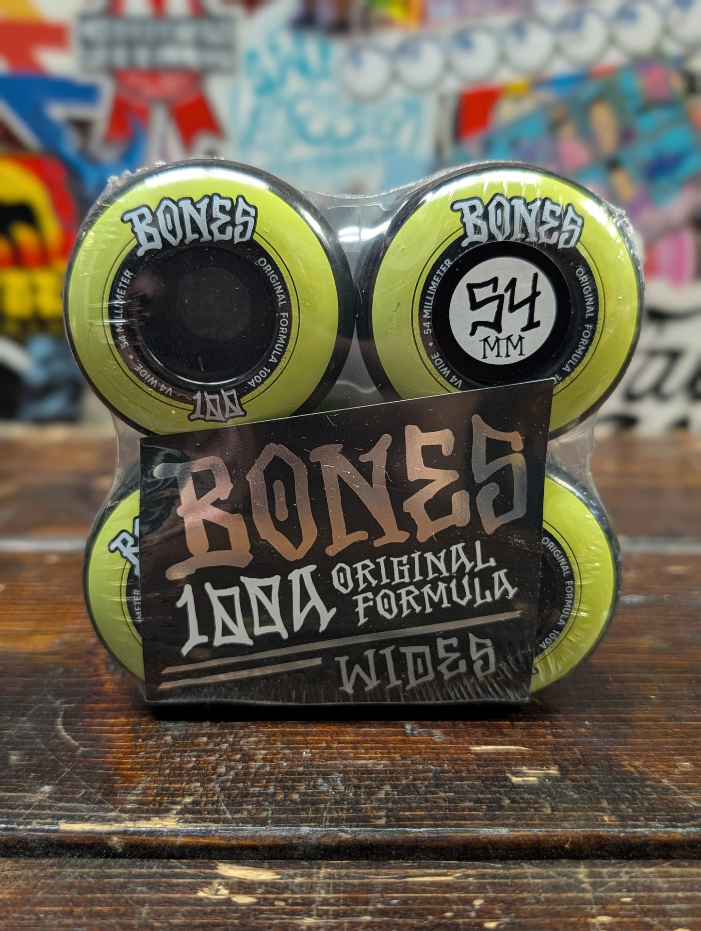 Bones - Wides wheels 100a 54mm (yellow/black)