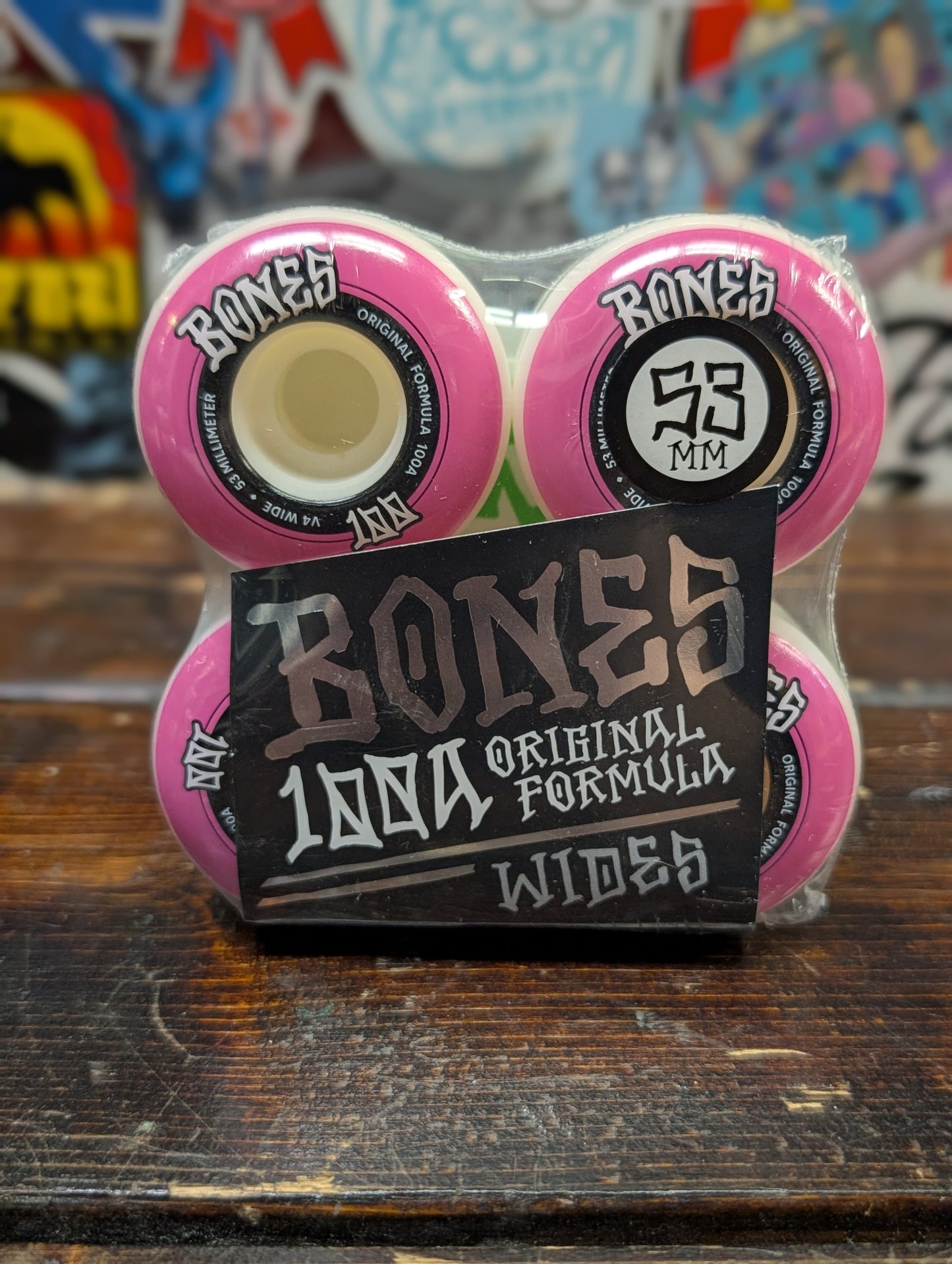Bones - Wides wheels 100a 53mm (pink/natural)