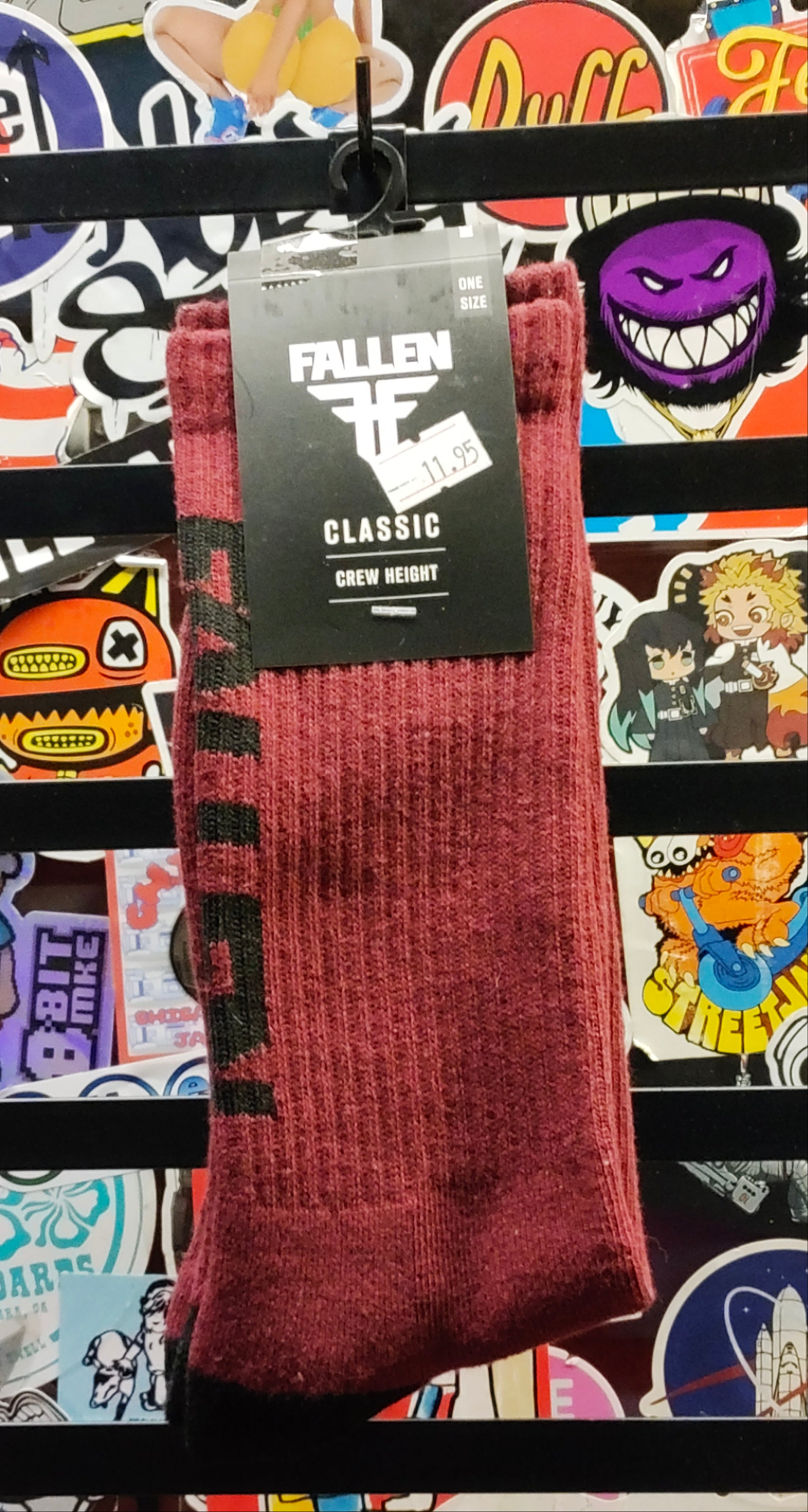 Fallen - Back Logo socks (grape/black)