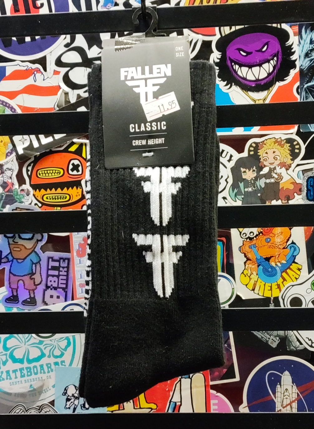 Fallen - Step & Repeat sock (black/white)