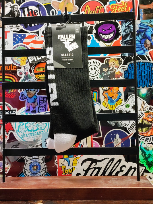 Fallen - Back Logo socks (black/white)