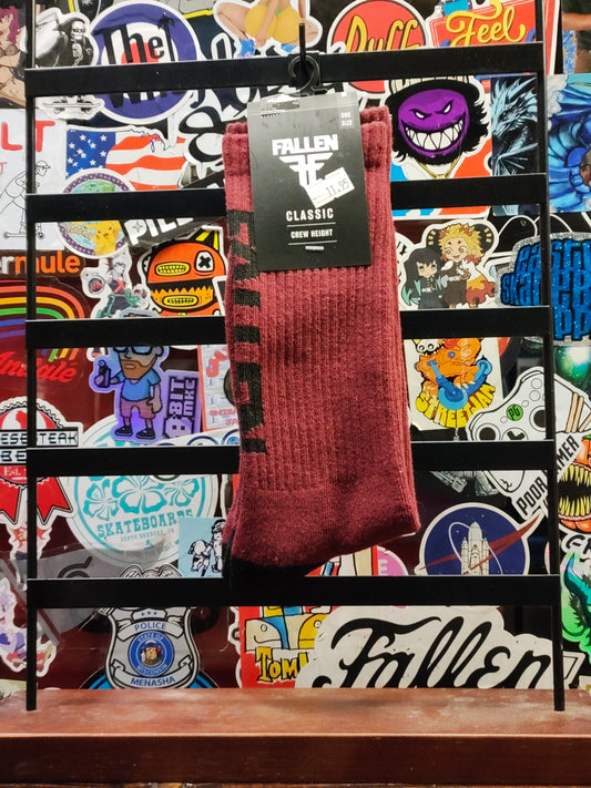 Fallen - Back Logo socks (grape/black)