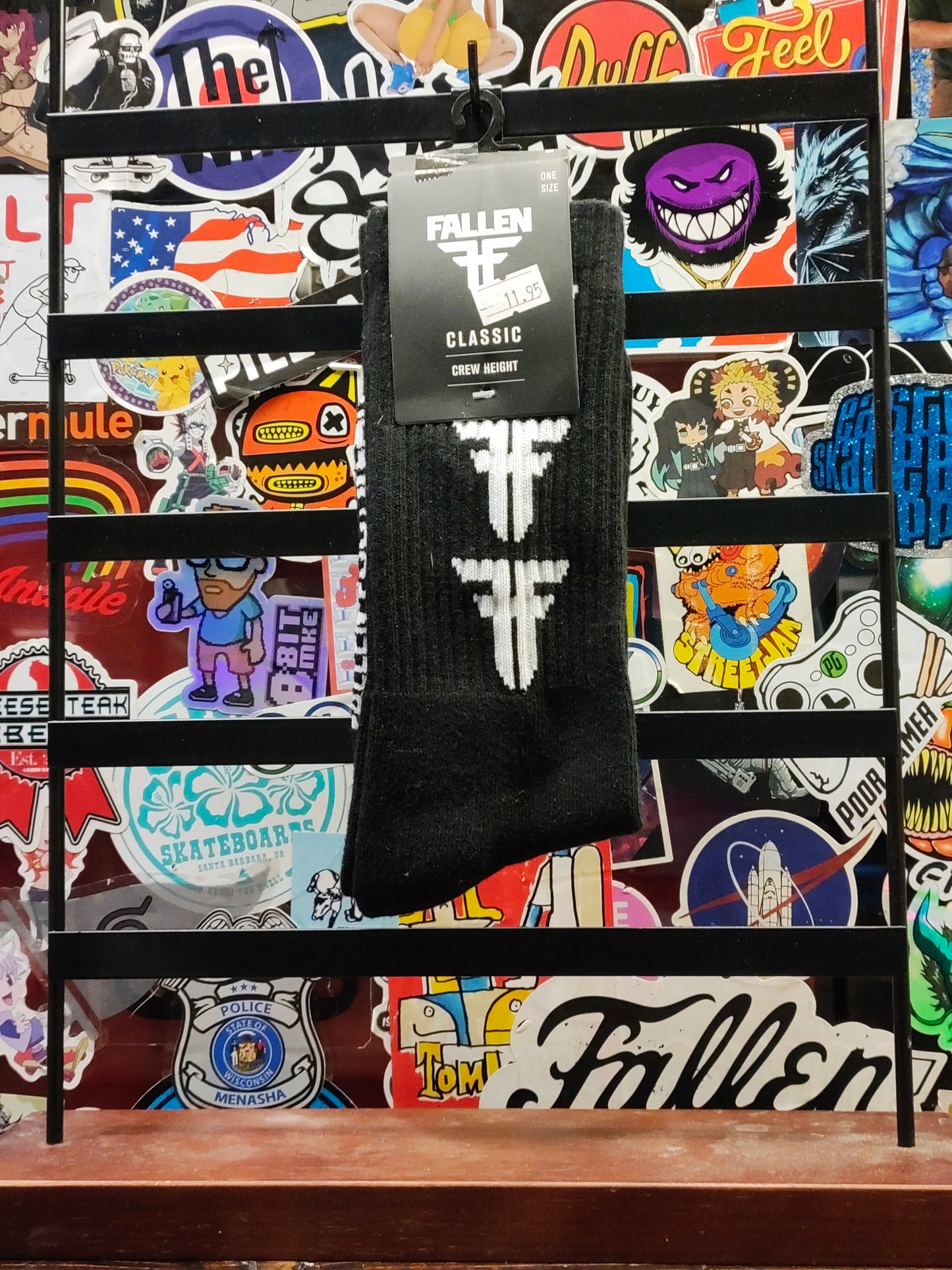 Fallen - Step & Repeat sock (black/white)