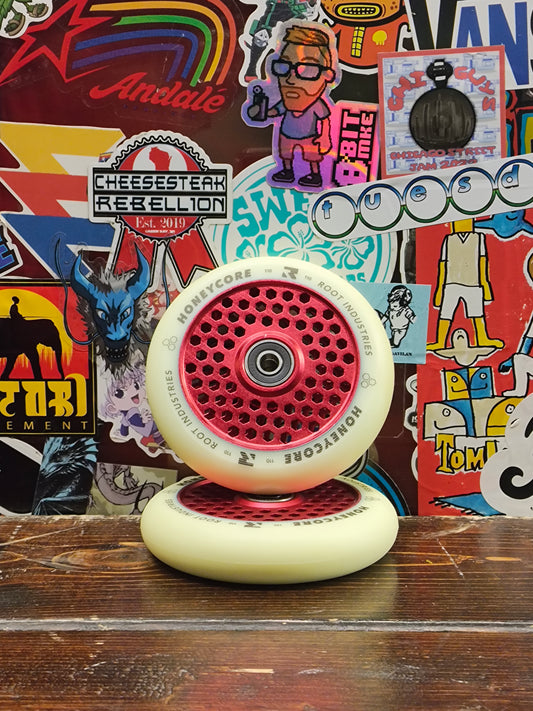 Root Industries - Honeycore wheels (white/red)