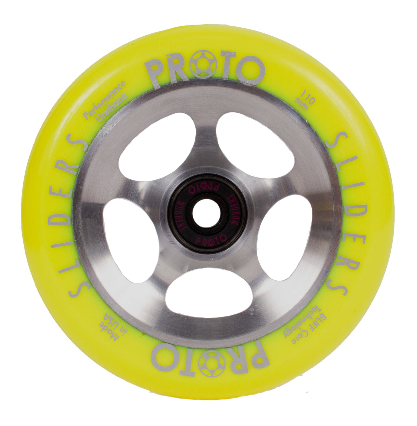 PROTO – StarBright Sliders 110mm (Neon Yellow on RAW)