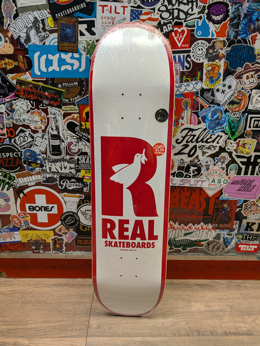 Real - Renewal deck (white/red) 8.0"