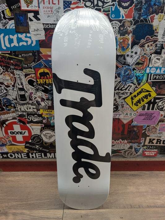Trade - Logo (white) 8.5"