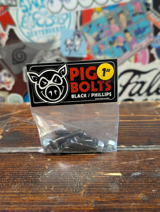 Pig - 1" phillip bolts (black)