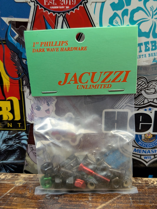 Jacuzzi Unlimited - 1" Dark Wave hardware (black/red/green)