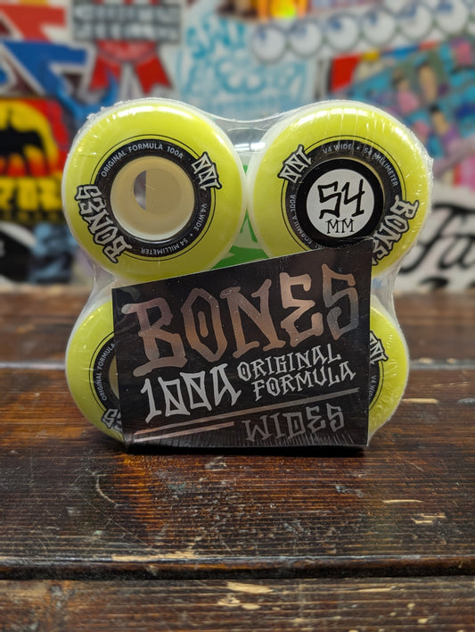 Bones - Wides wheels 100a 54mm (yellow/natural)
